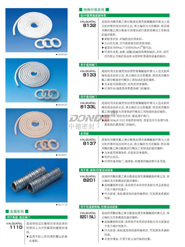 VALQUA华尔卡特殊纤维填料